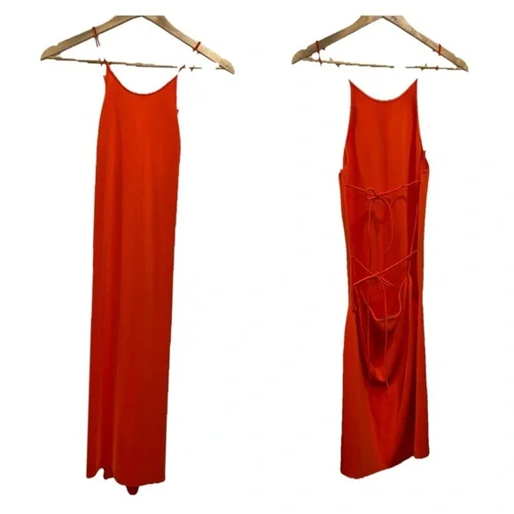 strapless open back dress Bottega Veneta Orange Sardine With Chain Small Bag – THE CLOSET main image 0